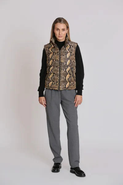 Vesta Aspesi Gilet New Minnie Pitone