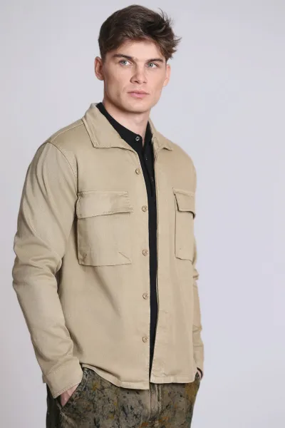 Košeľa Aspesi Camicia Capa Beige