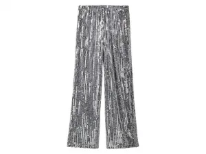 esmara® Dámske flitrové nohavice (strieborná, XS (32/34))