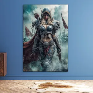 Drevený obraz z hry WoW - Bojovníčka Sylvanas