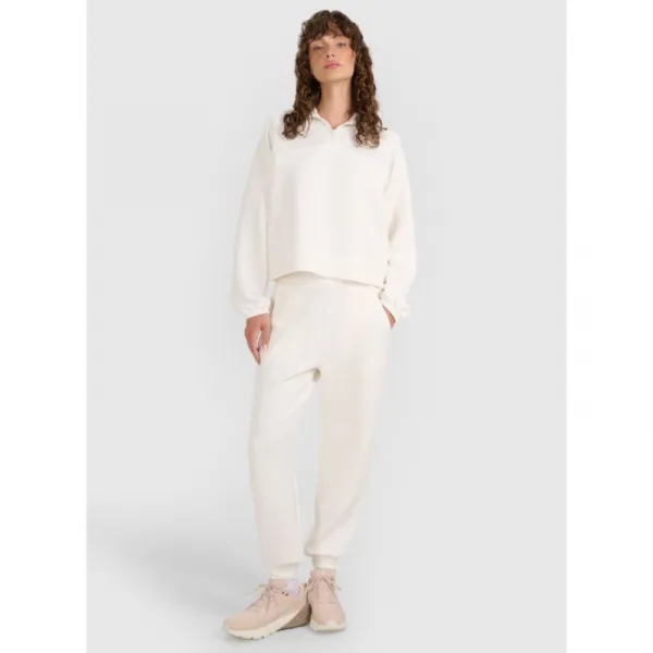 Dámske tepláky 4F TROUSERS CAS F1180-WAW25TTROF1180-11S-OFF WHITE