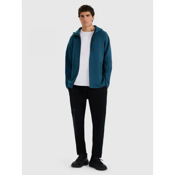 Pánska mikina so zipsom 4F SWEATSHIRT M1865-WAW25TSWSM1865-32S-DENIM