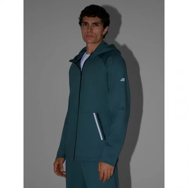 Pánska mikina so zipsom 4F SWEATSHIRT M1865-WAW25TSWSM1865-41S-GREEN
