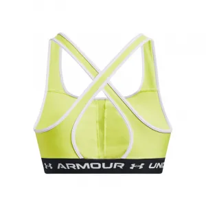 Dámska tréningová športová podprsenka UNDER ARMOUR UA Crossback Mid Bra-YLW