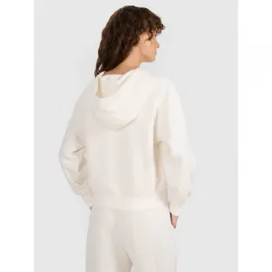 Dámska mikina so zipsom 4F SWEATSHIRT F1835-WAW25TSWSF1835-11S-OFF WHITE