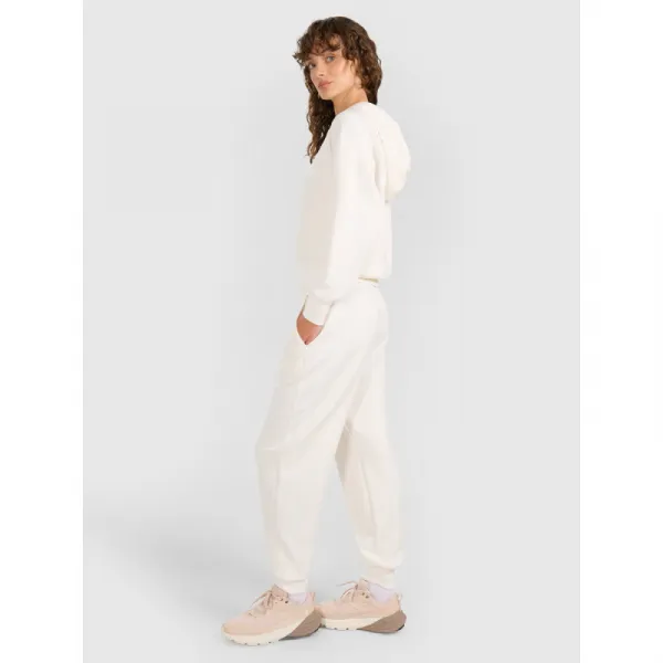 Dámska mikina so zipsom 4F SWEATSHIRT F1835-WAW25TSWSF1835-11S-OFF WHITE