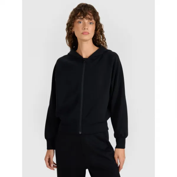 Dámska mikina so zipsom 4F SWEATSHIRT F1835-WAW25TSWSF1835-21S-BLACK