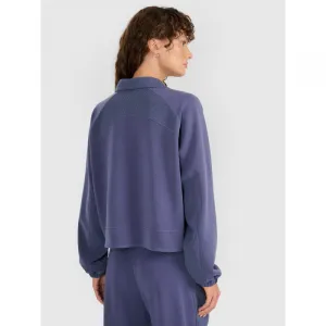 Dámska mikina s 1 2 zipsom 4F SWEATSHIRT F1836-WAW25TSWSF1836-32S-DENIM