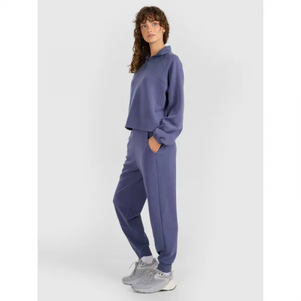 Dámska mikina s 1 2 zipsom 4F SWEATSHIRT F1836-WAW25TSWSF1836-32S-DENIM