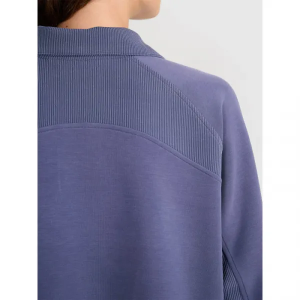 Dámska mikina s 1 2 zipsom 4F SWEATSHIRT F1836-WAW25TSWSF1836-32S-DENIM
