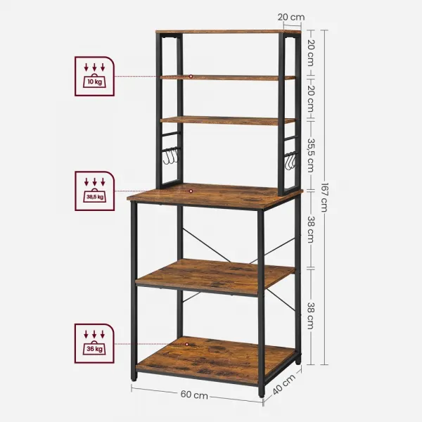 Kuchynský regál MADERA II
