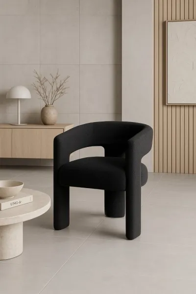 Leith LET71BLK Tapetovaná stolička