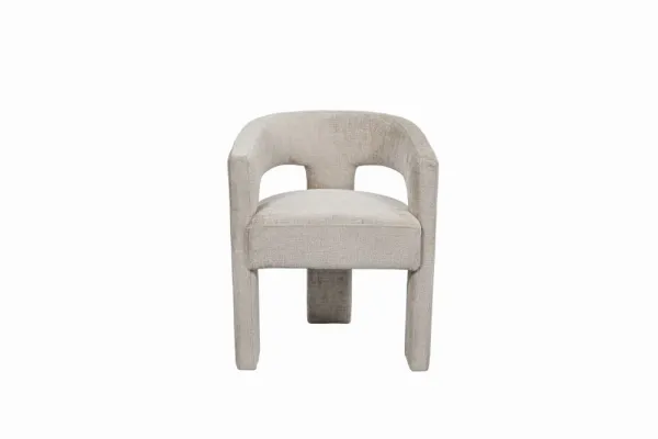 LivinHill Designové čalouněné jídelní křeslo Leith taupe