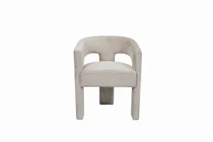 LivinHill Designové čalouněné jídelní křeslo Leith taupe