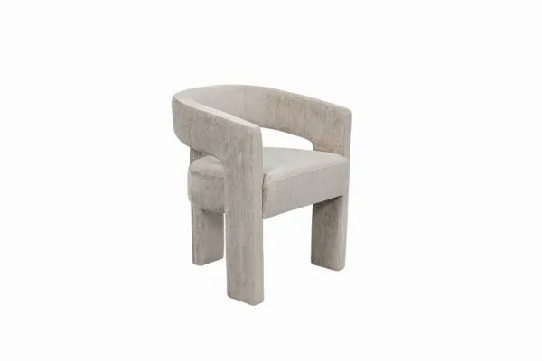 LivinHill Designové čalouněné jídelní křeslo Leith taupe