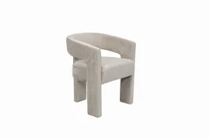 LivinHill Designové čalouněné jídelní křeslo Leith taupe