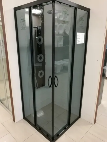 KERRA - Sprchová kabína Tiara Square 90x90 štvorcová (čierna) 5907548109392