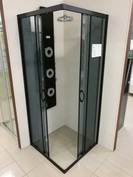 KERRA - Sprchová kabína Tiara Square 90x90 štvorcová (čierna) 5907548109392