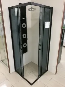 KERRA - Sprchová kabína Tiara Square 90x90 štvorcová (čierna) 5907548109392