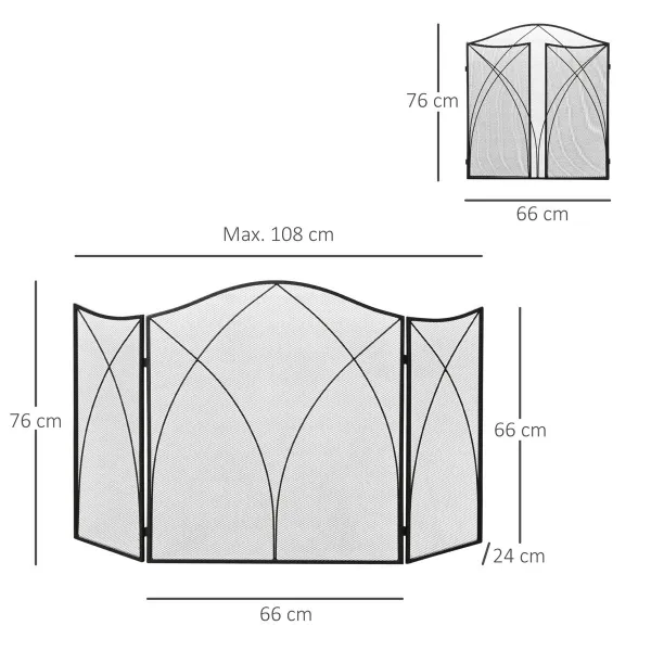 HOMCOM Zábrana ke krbu Arch