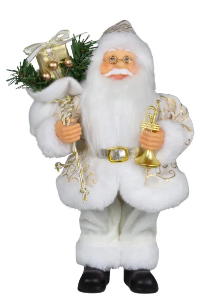 PM Euro-Trading Santa Claus v bílém, 25 cm