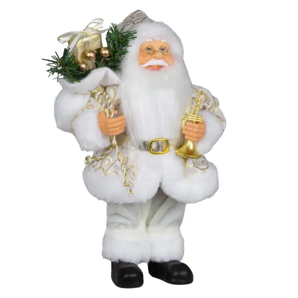 PM Euro-Trading Santa Claus v bílém, 25 cm