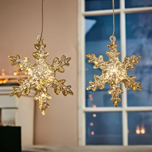 LED Závěsná dekorace Vločka