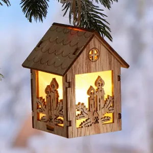 LED Závěsná dekorace Domeček se svíčkou