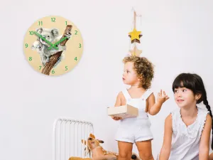 ModernClock Detské nástenné hodiny Ami Koala 30 cm viacfarebné