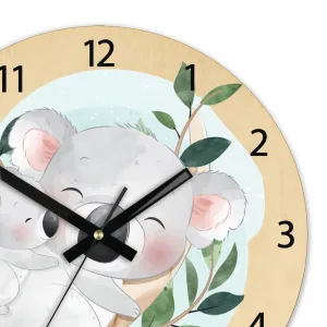 ModernClock Detské nástenné hodiny Ami Koala 30 cm viacfarebné II