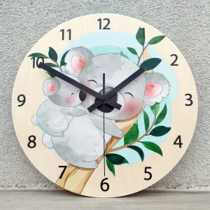 ModernClock Detské nástenné hodiny Ami Koala 30 cm viacfarebné II