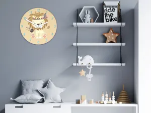 ModernClock Detské nástenné hodiny Ami Lev indián 30 cm viacfarebné