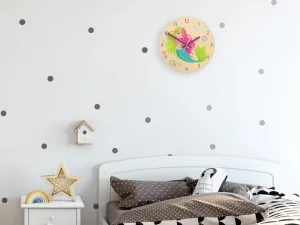 ModernClock Detské nástenné hodiny Ami Morská panna 30 cm viacfarebné