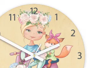 ModernClock Detské nástenné hodiny Ami Motorka 30 cm viacfarebné