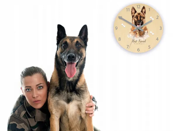 ModernClock Detské nástenné hodiny Ami Ovčiak 30 cm viacfarebné