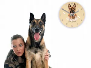ModernClock Detské nástenné hodiny Ami Ovčiak 30 cm viacfarebné