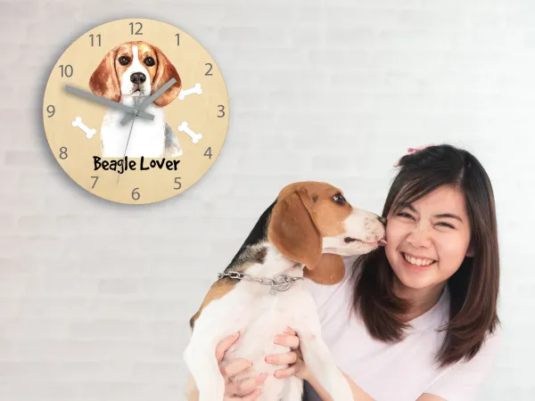 ModernClock Detské nástenné hodiny Ami Bígl 30 cm viacfarebné