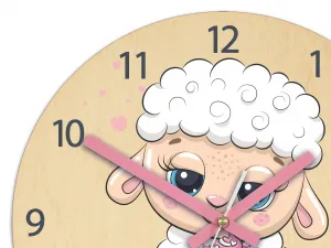 ModernClock Detské nástenné hodiny Ami Ovečka 30 cm viacfarebné II