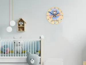 ModernClock Detské nástenné hodiny Ami Panda 30 cm viacfarebné
