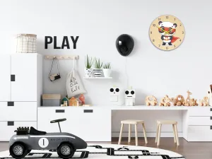 ModernClock Detské nástenné hodiny Ami Panda hrdina 30 cm viacfarebné