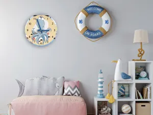 ModernClock Detské nástenné hodiny Mirro Chobotnica 30 cm viacfarebné
