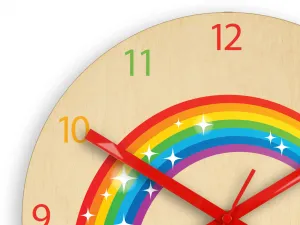 ModernClock Detské nástenné hodiny Ami Dúha 30 cm viacfarebné