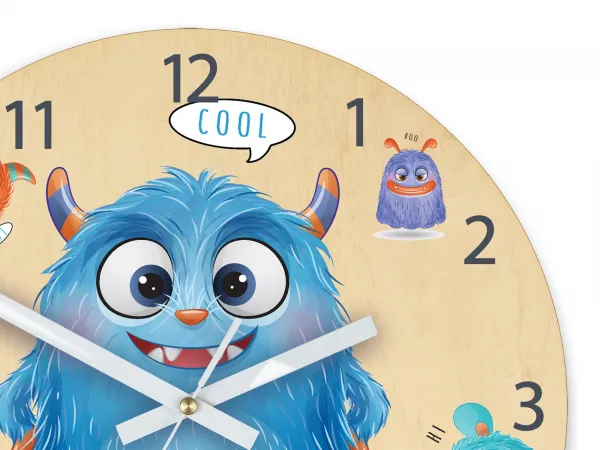 ModernClock Detské nástenné hodiny Ami Príšerky 30 cm viacfarebné