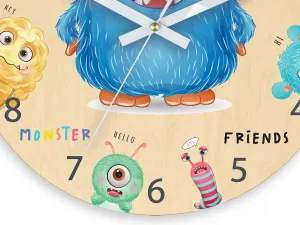 ModernClock Detské nástenné hodiny Ami Príšerky 30 cm viacfarebné