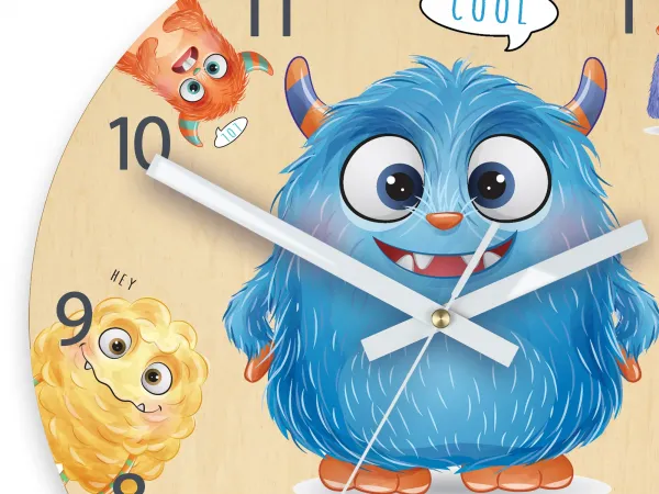 ModernClock Detské nástenné hodiny Ami Príšerky 30 cm viacfarebné