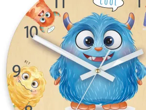 ModernClock Detské nástenné hodiny Ami Príšerky 30 cm viacfarebné