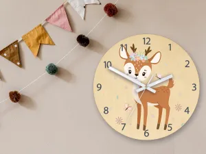 ModernClock Detské nástenné hodiny Ami Jelínek s kvetmi 30 cm viacfarebné