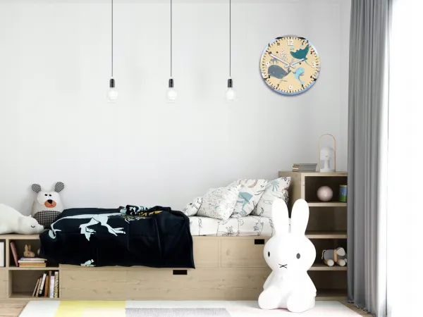 ModernClock Detské nástenné hodiny Mirro Oceán 30 cm viacfarebné