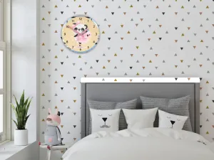 ModernClock Detské nástenné hodiny Mirro Panda 30 cm viacfarebné