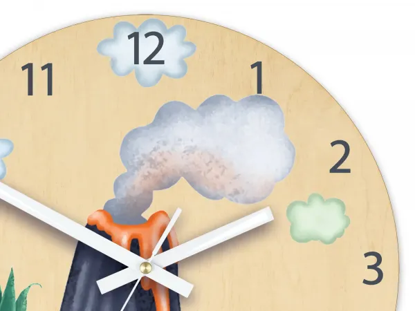 ModernClock Detské nástenné hodiny Ami Sopka 30 cm viacfarebné